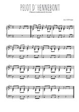Téléchargez l'arrangement pour piano de la partition de Pelot d'Hennebont en PDF